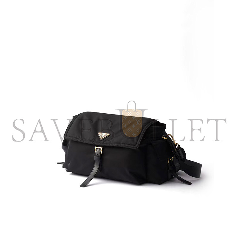 Pra*a explore large re-nylon shoulder bag with flap 1bd391 (37.5*19*12cm)